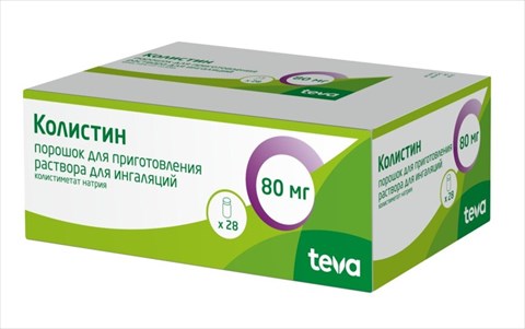 колистин порошок для приготовления раствора для ингаляций 80мг 1млн ед фл n28 фото