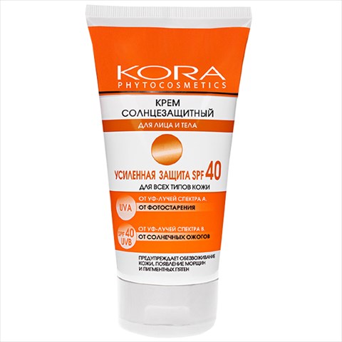 кора крем солнцезащитный spf-40 для лица и тела фото