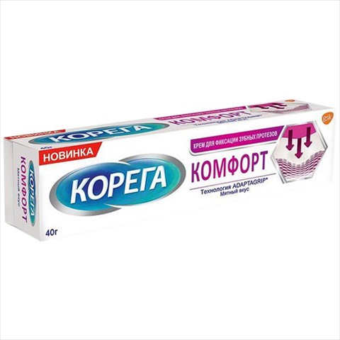 корега крем для фикс з/протезов 40г комфорт фото