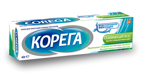 корега крем для фикс з/протезов экстра сильный 40 мл освежающий фото