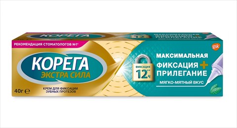 корега крем максимальная фиксация плюс прилегание 40г мягко-мятный вкус для фикс з/протезов фото