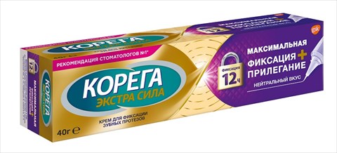 корега крем для фикс з/протезов максимальная фиксация плюс прилегание 40г нейтральный фото