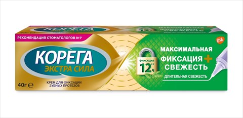корега крем максимальная фиксация плюс свежесть 40г для фикс з/протезов фото