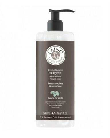 лаино крем очищающий для лица и тела с маслом карите 500 мл с помпой фото