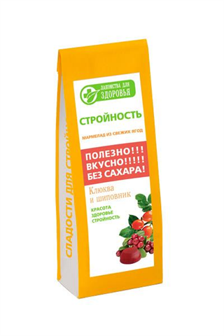 мармелад, лакомство для здор, 170г , шип/клюква фото