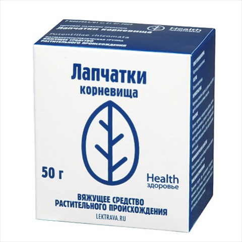 лапчатка белая корневища пач 50г фото