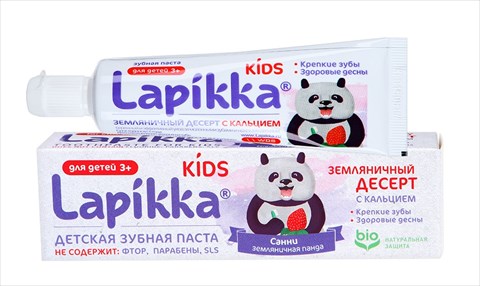 лапикка кидс з/паста 45г 3-7 лет земляничный десерт фото