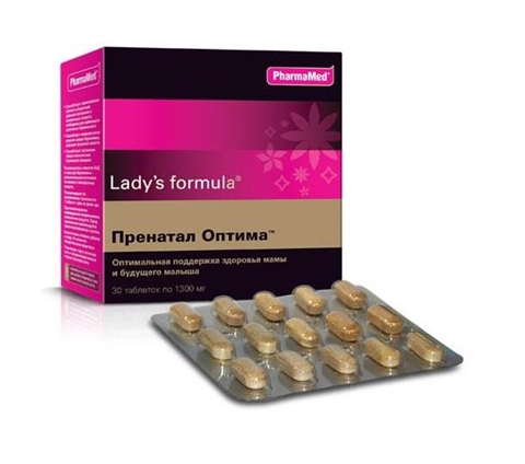 ледис формула пренатал оптима n30 табл фото