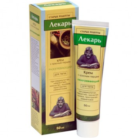 лекарь крем разогревающий с перцем 50мл фото