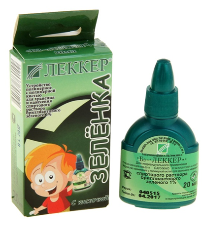 леккер бриллиантовый зеленый 20 мл с кисточкой фото