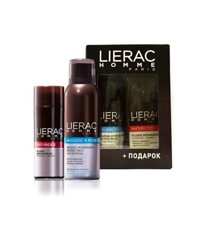 лиерак homme набор (эмульсия от морщин плюс мусс для бритья) фото