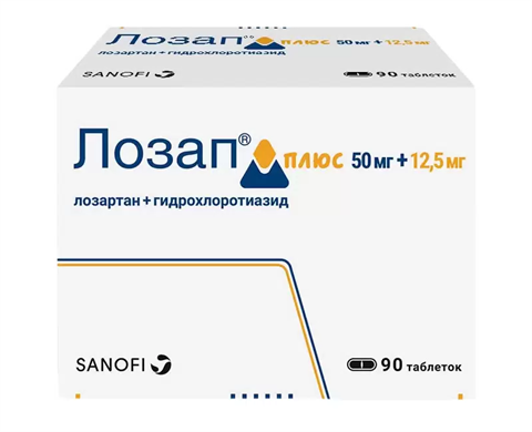 лозап плюс 50мг плюс 12,5мг n90 табл фото