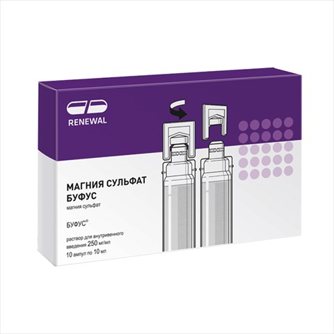 магния сульфат-буфус р-р для в/в введ 250мг/мл 10мл n10 фото