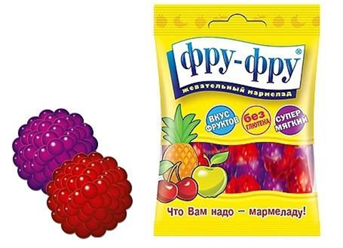 фру-фру мармелад жев с фрукт соком 30г ежевика фото
