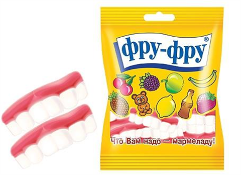 фру-фру мармелад жев с фрукт соком 30г зубки фото