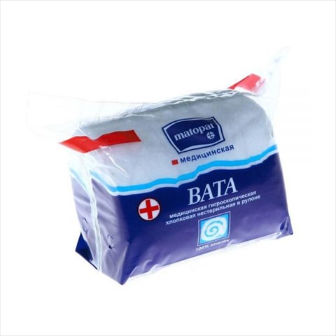 вата хлопковая матопат 100г фото