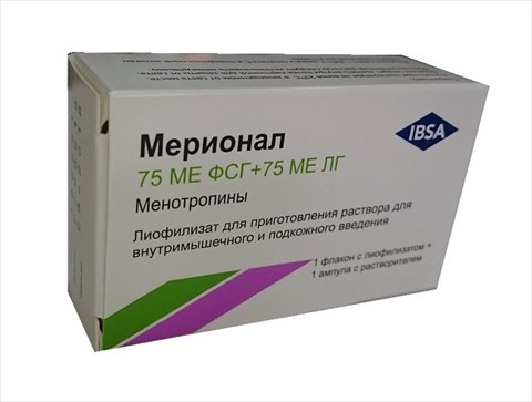 мерионал лиофилизат для инъекций 75 ме плюс 75 ме n1 ампула с растворителем фото