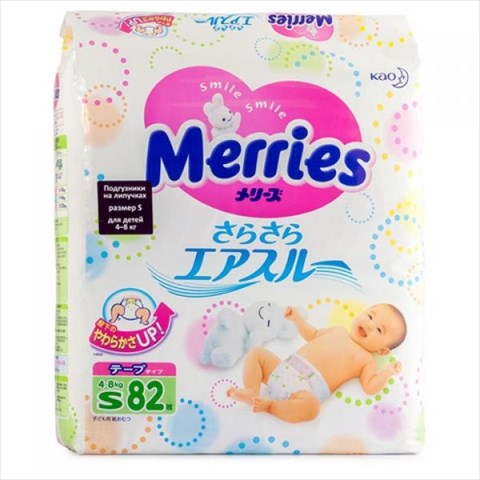 меррис подгузники р s n82 4-8 кг фото
