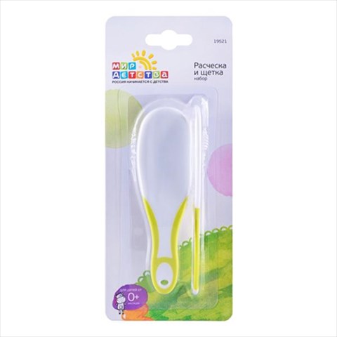 мир детства набор расческа и щетка 0 плюс , арт 19521 фото