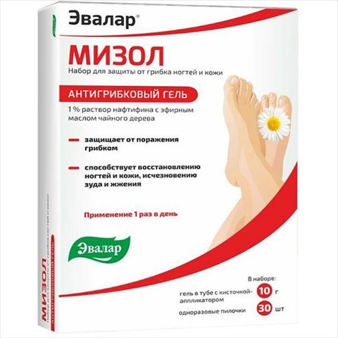 мизол-эвалар набор для защиты от грибка 10г гель плюс 30 палочек фото