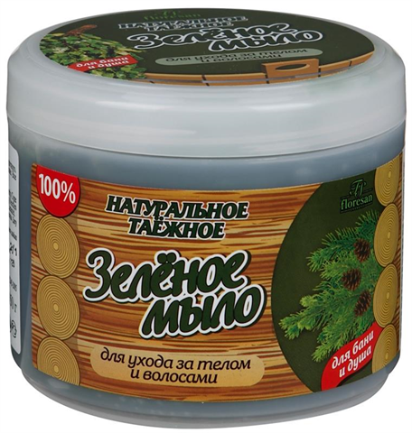 флоресан мыло натур для тела и волос 450мл зеленое таежное фото