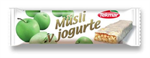 мюсли батончик яблоко в йогурте с сахаром 30г фото