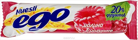 эго батончик-мюсли 25г малина в йогурте фото