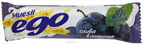 мюсли батончик эго слива в йогурте 25 г фото