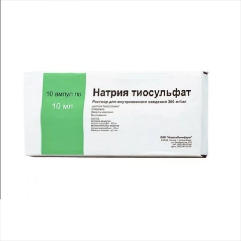 натрия тиосульфат р-р для в/в введ 300мг/мл амп 10мл n10 фото