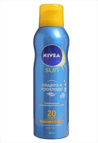 нивея сан спрей солнцезащитный защита и прохлада spf20 200 мл фото