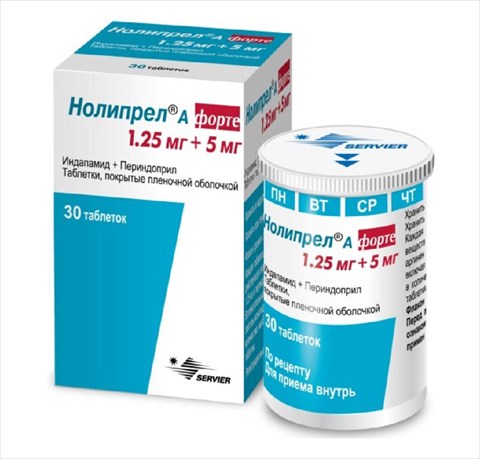 нолипрел а форте таблетки 5мг плюс 1,25мг n30 фото