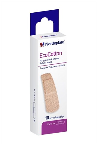нордепласт набор пластырей экокоттон ткан 72ммx19мм n10 фото