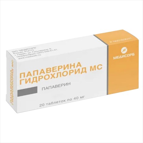папаверин-мс таб 40мг n20 фото