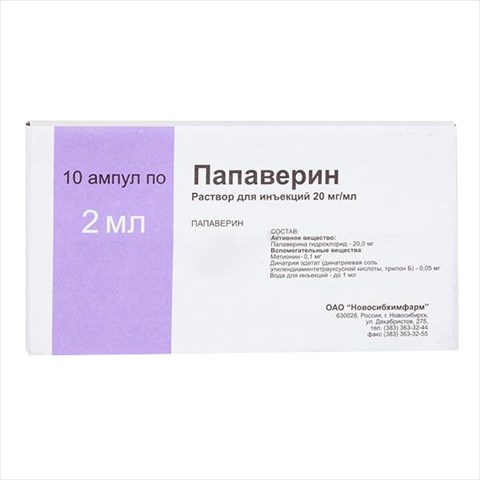 папаверин р-р для ин 20мг/мл 2мл n10 фото