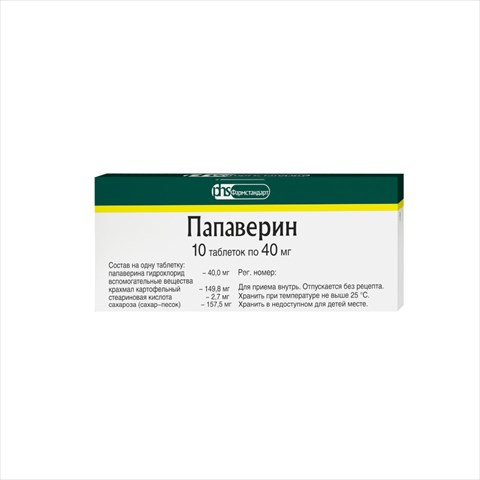 папаверин таб 40мг n10 фото