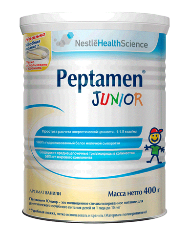пептамен юниор смесь сухая ваниль 400 г фото