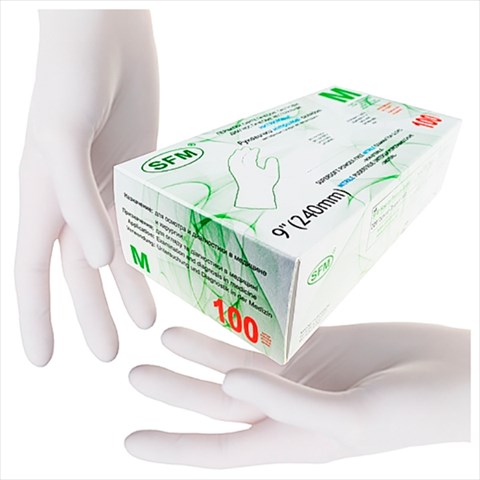 перчатки смотр sfm р m n100 н/стер нитрил н/опуд фото