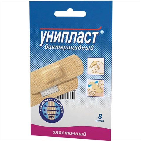 пластырь унипласт 1,9смx7,2см n8 эластичный фото