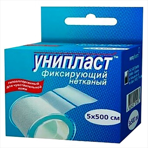 пластырь катушка унипласт 5смx500см неткан осн фото