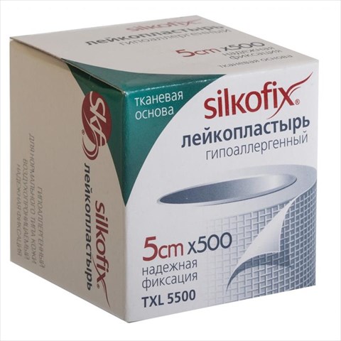 пластырь силкофикс 5*500 см тканевый  фото