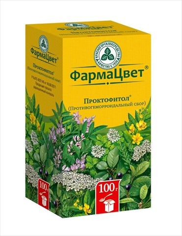противогеморроидальный сбор проктофитол 100 г фото