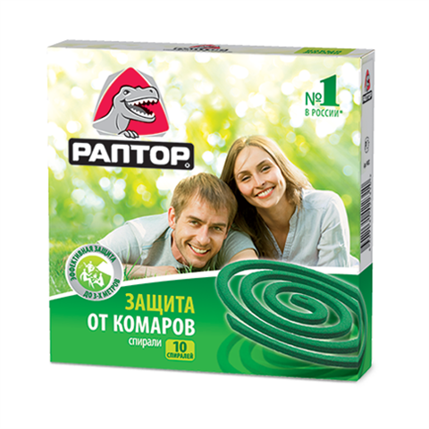 раптор спираль от комаров №10 б/запаха фото