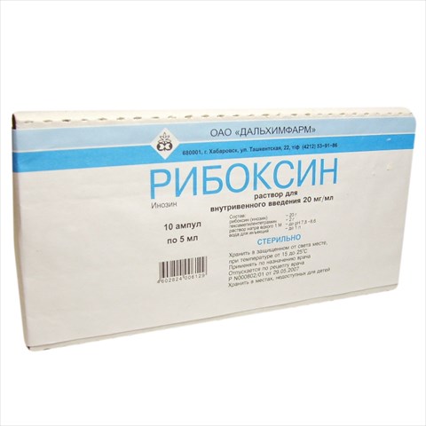 рибоксин р-р для в/в введ 20мг/мл 5мл n10 фото