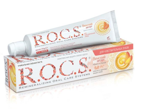рокс зубная паста манго и банан 74 г для чувствительных зубов фото