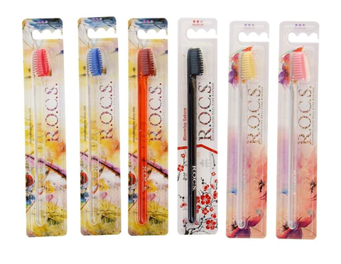 рокс зубная щётка классическая средняя фото