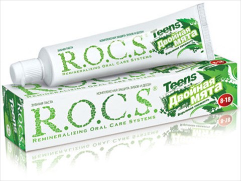 рокс зубная паста тинс от 8 до 18 лет двойная мята 74 г фото