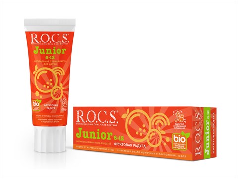 рокс джуниор з/паста 74г 6-12 лет фруктовая радуга фото
