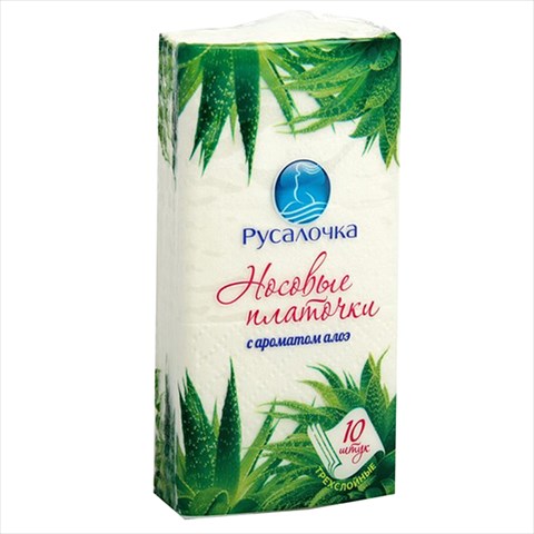 русалочка платки носовые n10 3-х сл алоэ вера фото