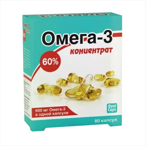 рыбий жир концентрат омега-3 капс 60% 600мг (1г) n80 фото