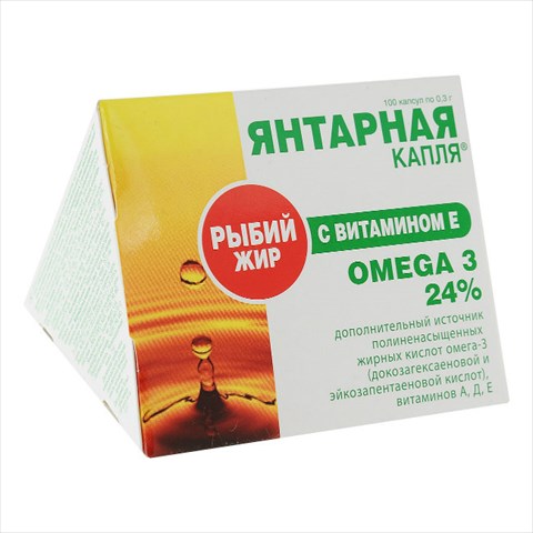 рыбий жир янтарная капля, капс 300мг n100 фото